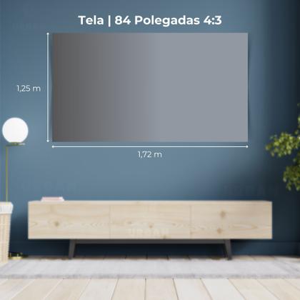 Imagem de Tela Reflexiva para Projetor 43 84 Polegadas Salange Cor Cinza