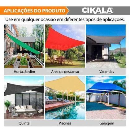Imagem de Tela Shade Sombreamento Areia 3x2 Metros +Kit Fixação