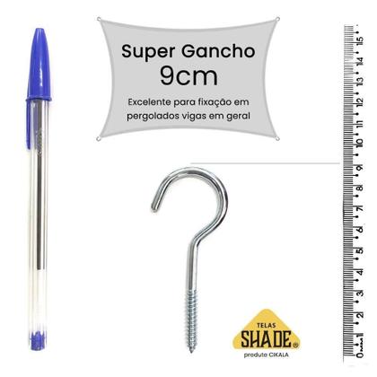 Imagem de Tela Shade Sombreamento Areia 3x2 Metros +Kit Fixação