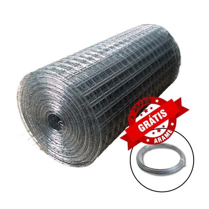 Imagem de Tela Soldada 15mm 15x0,50m + Arame Galvanizado 18 BWG 10m