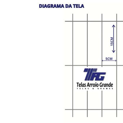 Imagem de TELA SOLDADA TAG MALHA 5x15cm FIO 2,30mm RL 25X1,5m