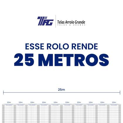 Imagem de TELA SOLDADA TAG MALHA 6,5x15cm FIO 2,30mm RL 25X1,5m