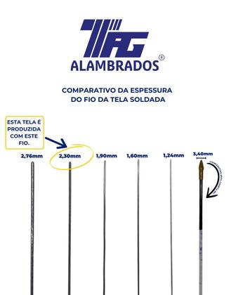 Imagem de TELA SOLDADA TAG MALHA 6,5x15cm FIO 2,30mm RL 25X1,5m