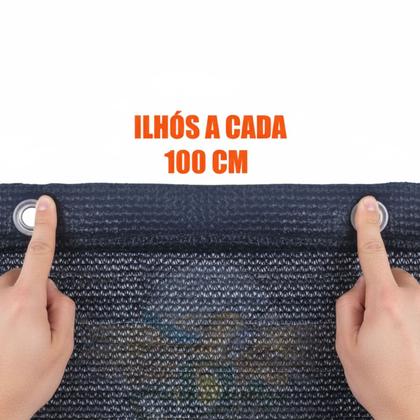 Imagem de Tela Sombreamento 80 Garagem Piscina Acabamento Alças 4x2 4x3 4x4 4x5 4x6 4x7 4x8