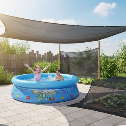 Imagem de Tela Sombreamento 80 Garagem Piscina Acabamento Alças 4x2 4x3 4x4 4x5 4x6 4x7 4x8