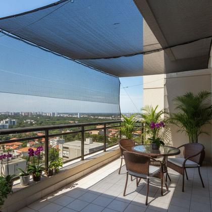 Imagem de Tela Sombreamento 80 Garagem Piscina Acabamento Alças 4x2 4x3 4x4 4x5 4x6 4x7 4x8