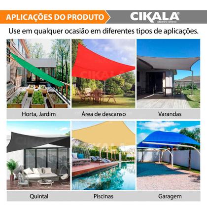 Imagem de Tela Sombreamento Areia 4x2 Metros Para Cobertura e Decorativa + Kit de Instalação