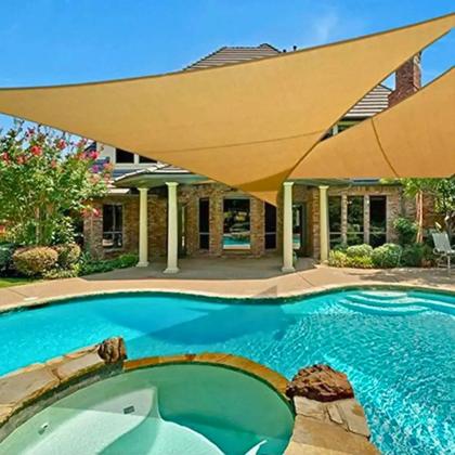 Imagem de Tela Sombreamento Toldo Garagem Piscina Triangular 5x5x5 Areia