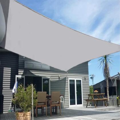 Imagem de Tela Sombreamento Toldo Garagem Quadrada Cinza 5x5 Mts