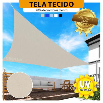 Imagem de Tela Tecido Areia 5x3 Decorativa Sombreamento Poliester