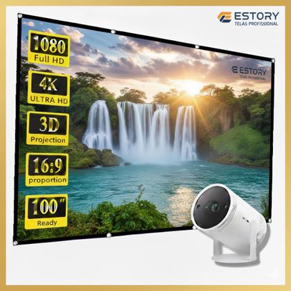 Imagem de Tela telao projeção 70 polegadas profissional 70 polegadas