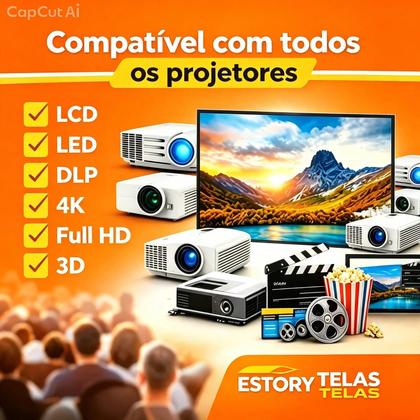 Imagem de Tela telao projeção 70 polegadas profissional 70 polegadas