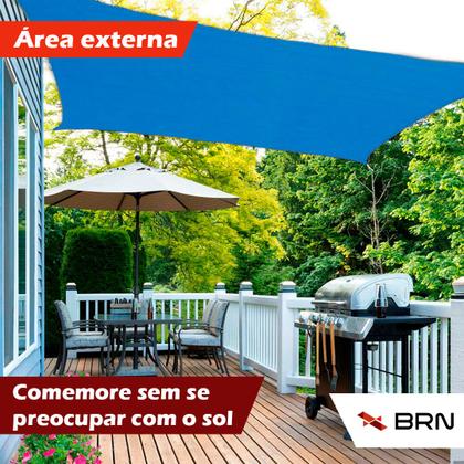 Imagem de Tela Toldo de Sombreamento 90 Cores Cobertura Decorativa 4,5x3,5 metros  Kit Instalação