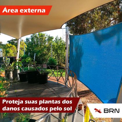 Imagem de Tela Toldo de Sombreamento 90 Cores Cobertura Decorativa 4,5x3,5 metros  Kit Instalação