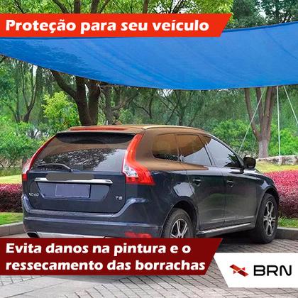 Imagem de Tela Toldo de Sombreamento 90 Cores Cobertura Decorativa 4,5x3,5 metros  Kit Instalação