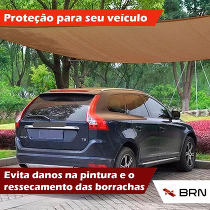 Imagem de Tela Toldo de Sombreamento 90 Cores Cobertura Decorativa 4,5x3,5 metros  Kit Instalação