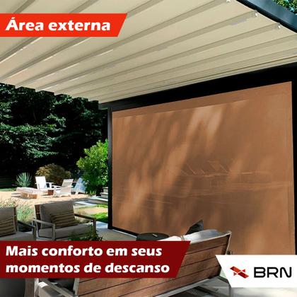 Imagem de Tela Toldo de Sombreamento 90 Cores Cobertura Decorativa 4,5x3,5 metros  Kit Instalação