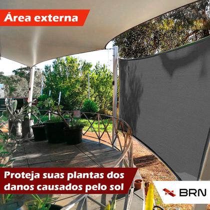Imagem de Tela Toldo de Sombreamento 90 Cores Cobertura Decorativa 4,5x3,5 metros  Kit Instalação