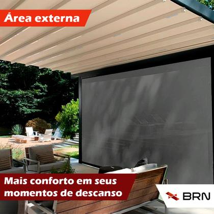Imagem de Tela Toldo de Sombreamento 90 Cores Cobertura Decorativa 4,5x3,5 metros  Kit Instalação