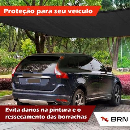 Imagem de Tela Toldo de Sombreamento 90 Cores Cobertura Decorativa 4,5x3,5 metros  Kit Instalação