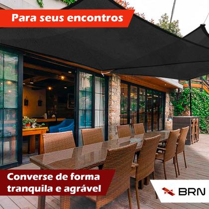 Imagem de Tela Toldo de Sombreamento 90 Cores Cobertura Decorativa 4,5x3,5 metros  Kit Instalação