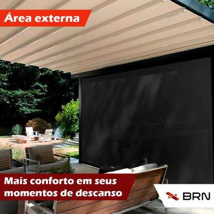 Imagem de Tela Toldo de Sombreamento 90 Cores Cobertura Decorativa 4,5x3,5 metros  Kit Instalação