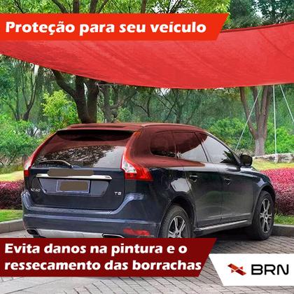 Imagem de Tela Toldo de Sombreamento 90 Cores Cobertura Decorativa 4,5x3,5 metros  Kit Instalação