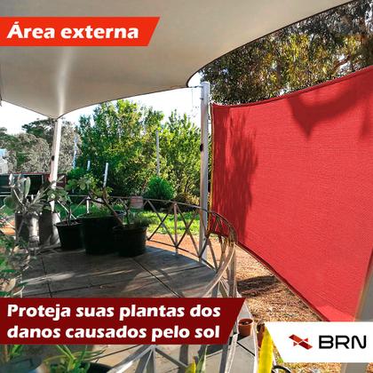Imagem de Tela Toldo de Sombreamento 90 Cores Cobertura Decorativa 4,5x3,5 metros  Kit Instalação