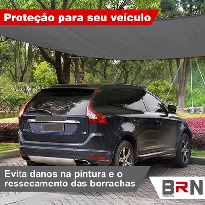 Imagem de Tela Toldo Sombreamento 90% Cor Cinza Cobertura Decorativa 4x2 Metros