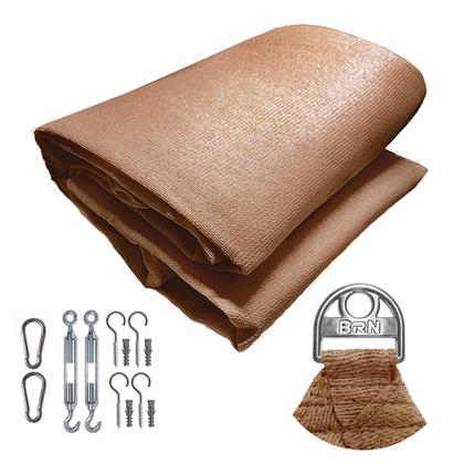 Imagem de Tela Toldo Sombreamento Cores Cobertura 2x2 Metros + Kit De Instalação