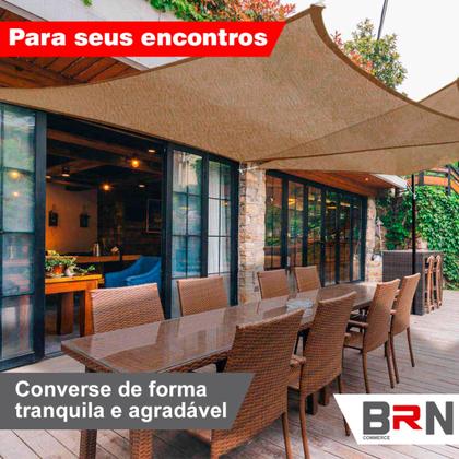 Imagem de Tela Toldo Sombreamento Cores Cobertura 2x2 Metros + Kit De Instalação