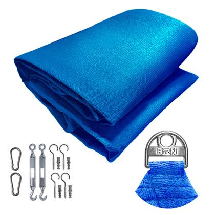 Imagem de Tela Toldo Sombreamento Cores Cobertura 5x3 Metros + Kit De Instalação