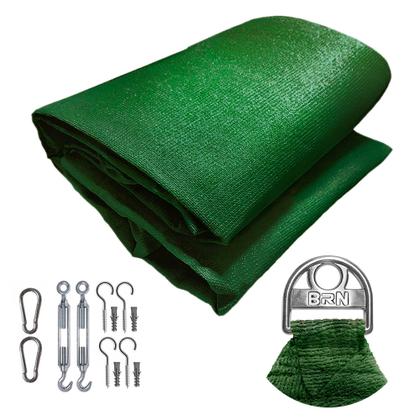 Imagem de Tela Toldo Sombreamento Cores Cobertura 5x3 Metros + Kit De Instalação