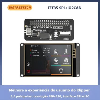 Imagem de Tela Touch TFT35 SPI V2.1 De 3,5 Polegadas Com Módulo IO2CAN V1.0 Para Placa Mãe De Impressora 3D