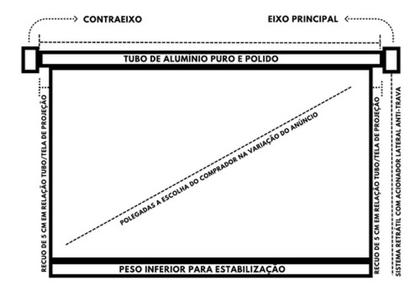 Imagem de Telão Para Projetor Retrátil Tela De Projeção Retrátil