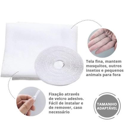 Imagem de Telas Mosquiteira Janela Anti-Insetos 130 X 150 Cm Utilidade