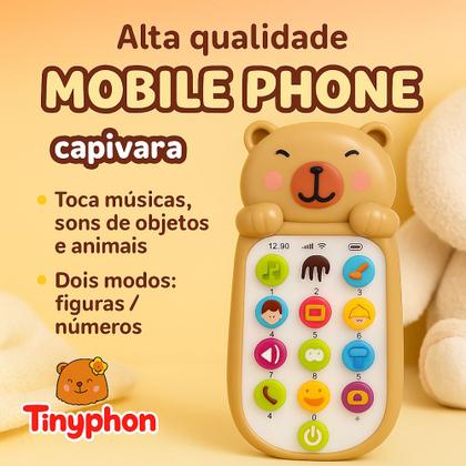 Imagem de Telefone Brinquedo Capivara Musical Som Animal Objeto Número