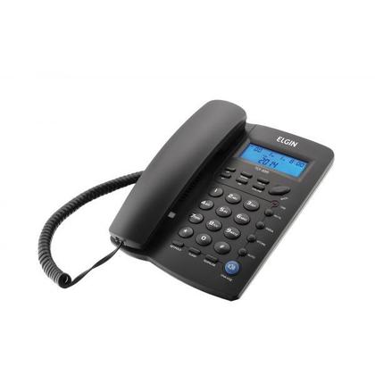Telefone C/ Fio Elgin Tcf3000 Identificador Viva Voz Relógio Imagem de Telefone C/ Fio Elgin Tcf3000 Identificador Viva Voz Relógio