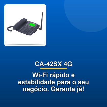 Imagem de Telefone Celular Fixo Mesa Wifi 4G/3G CA-42SX 4G