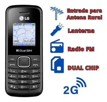 Imagem de Telefone Celular LG Antigo Simples Rural Para Idosos 2g