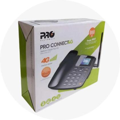 Imagem de Telefone Celular Rural de Mesa 4g 7 Bandas Internet Wifi Proeletronic Procs-5040w