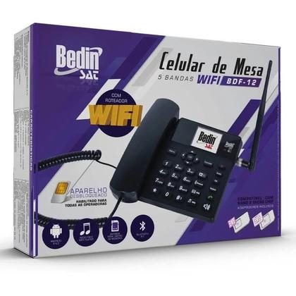 Imagem de Telefone Celular Rural Fixo de Mesa 3G e Wifi 5 Bandas BDF12