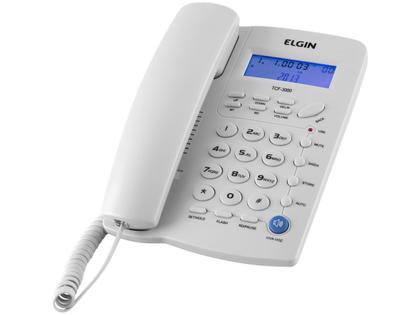 Telefone com Fio Elgin 42TCF3000 Identificador de Chamada Viva Voz Chave Bloqueio Imagem de Telefone com Fio Elgin 42TCF3000 Identificador de Chamada Viva Voz Chave Bloqueio