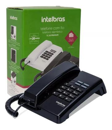 Imagem de Telefone com Fio Intelbras TC50 Preto Premium 407224 - Qualidade Superior