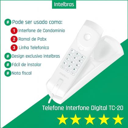 Imagem de Telefone Com Fio TC 20 Intelbras Casa Prédio Apartamento