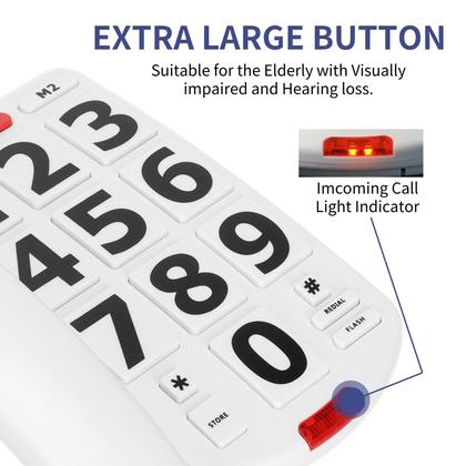 Imagem de Telefone fixo com fio Acogedor LD-265 para idosos
