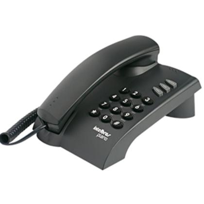 Imagem de Telefone Fixo com Fio de Mesa Parede Pleno Residencial Comercial Intelbras Preto
