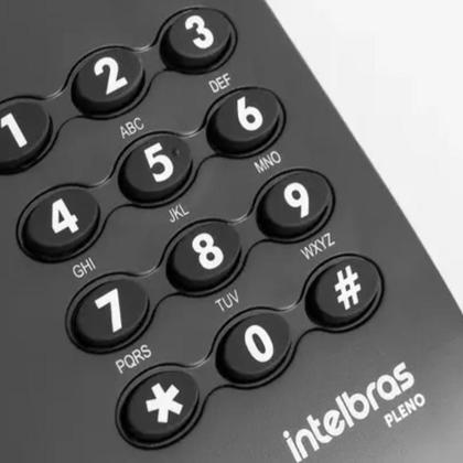 Imagem de Telefone Fixo com Fio de Mesa Parede Pleno Residencial Comercial Intelbras Preto