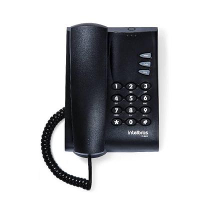 Imagem de Telefone Fixo Com Fio Intelbras Pleno, Chave de Bloqueio, Preto - 4080015