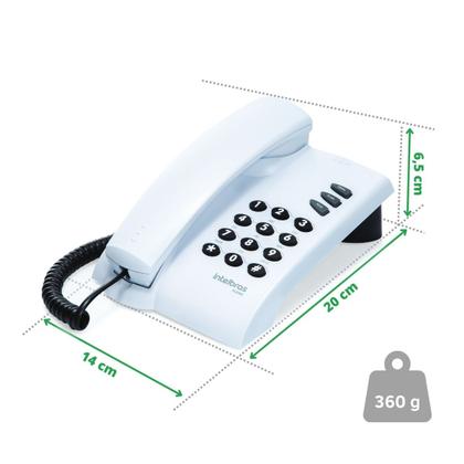 Imagem de Telefone Fixo Com Fio Intelbras Pleno Sem Chave Cinza Ártico